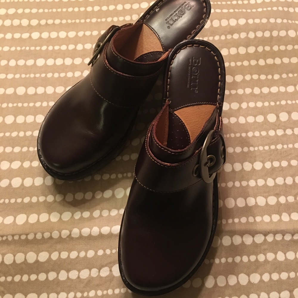 BORN Brown High Heel Clog, 9